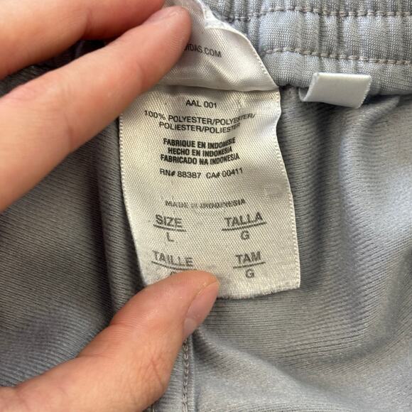 Vintage Y2K Adidas Gray Black 3 Striped Mens L‎ Break Away Track Pants Tear Away - Picture 6 of 13